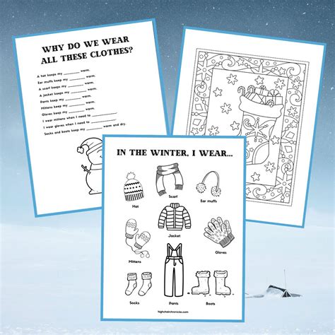 Winter Clothes Coloring Pages For Toddlers And Preschoolers High