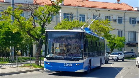 Севастопольский троллейбус на ЛАЗ Е183А1 №1049 до Молокозавода 17 мая ...