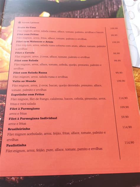 Menu Em Osnir Hamburger Restaurante S O Paulo R Das Rosas