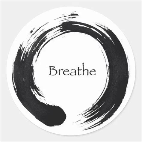 Remember To Breathe Classic Round Sticker Zazzle