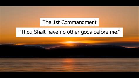 The St Commandment Thou Shalt Have No Other Gods Before Me Faith