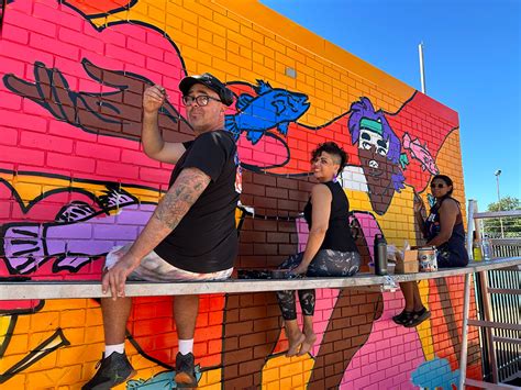 Bold New Community Mural By Aboriginal Artist Comes To Life As Part Of Kununurra Pcycs Youth