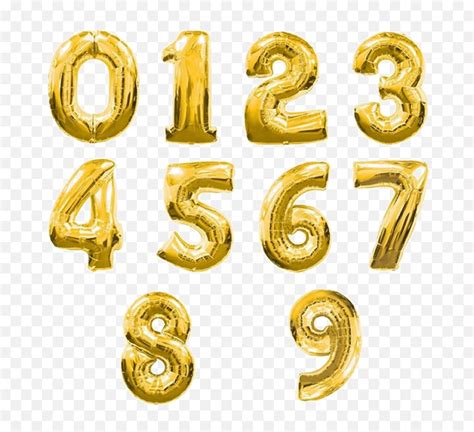 Happy Birthday Foil Balloon Png Images Gold Balloon Numbers Png Gold