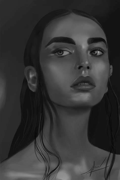 ArtStation - Grayscale Portrait