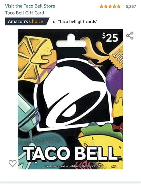 Taco Bell gift card