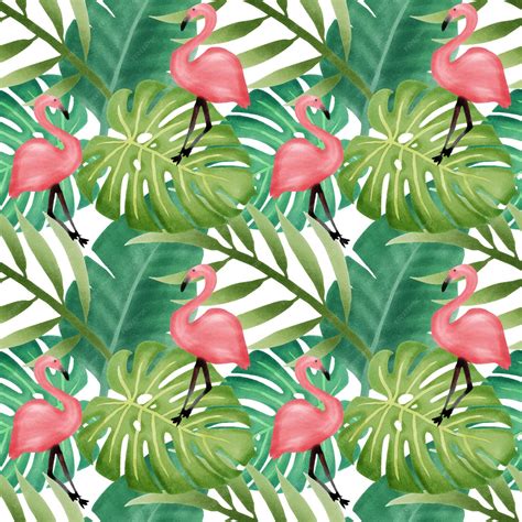 Premium Vector Beautiful Watercolor Tropical Leaf Seamless Pattern