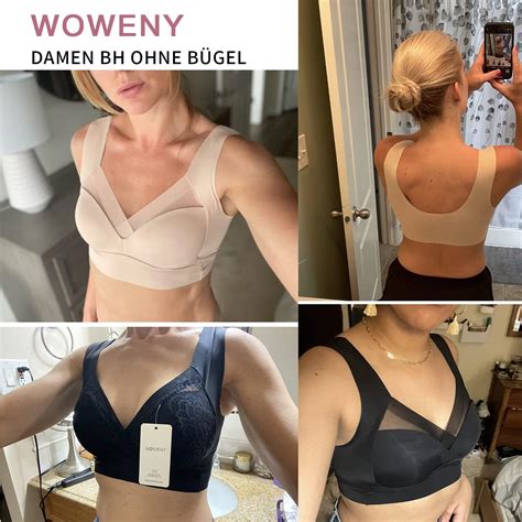 Woweny Bh Damen Ohne Bügel Zero Feel Push Up Seamless Bh Hautfarben