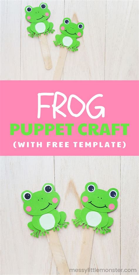 Frog Puppet Craft | Puppet crafts, Frog crafts, Frog template