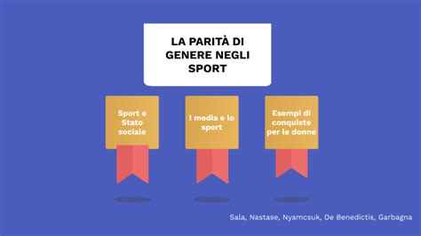 La parità di genere nello sport by Giulia Garbagna on Prezi