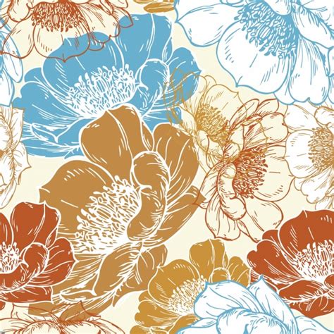 Floral Botanical Pattern Background Free Stock Photo Public Domain