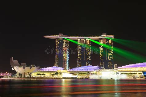 Night View of Marina Bay Sands Editorial Image - Image of grand ...