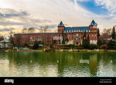 Italy Piedmont Turin Valentino Park The Po River And The Castle Of