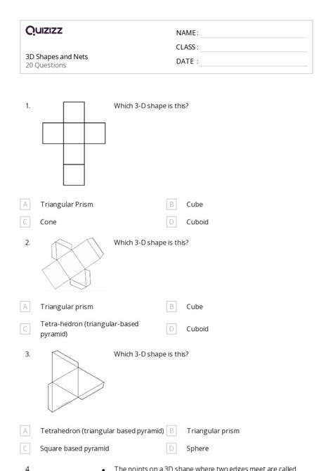 50 3d Shapes Worksheets For 5th Class On Quizizz Free And Printable