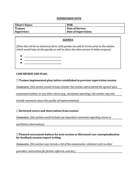 Diana Mihalache Supervision Note Template Pdf Pdf Educational Assessment Applied Psychology