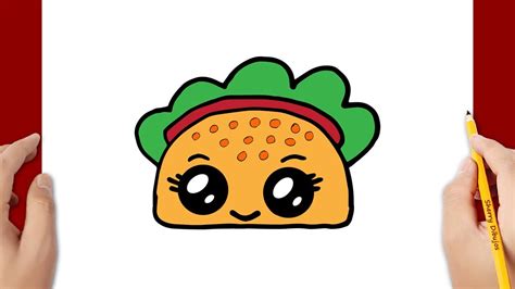 CÓMO DIBUJAR UN TACO KAWAII YouTube