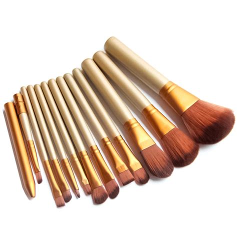 Professional Wholesale 12pcs Gold Makeup Brush With Cosmetic Case ...