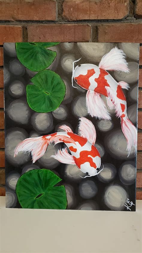 Koi Fish Acrylic Painting