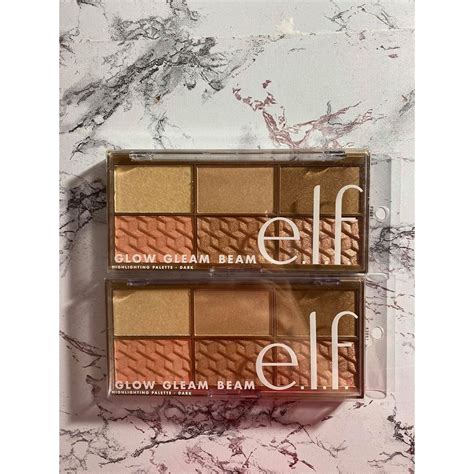 Authentic Elf Glow Gleam Beam Highlighter Palette Color Dark Shopee