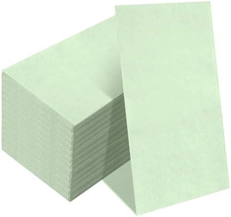 Amazon 100PCS Disposable Sage Green Guest Napkins Paper Green