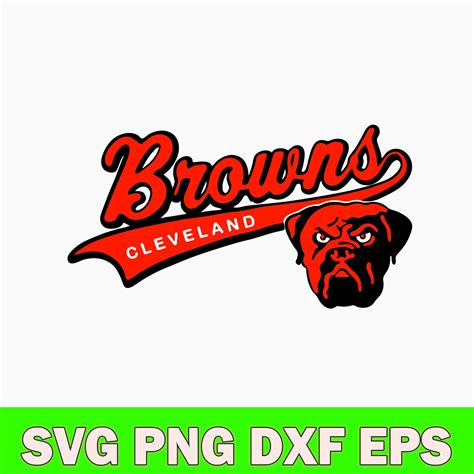 Cleveland Browns Logo With Bulldog Svg Cleveland Browns Svg Inspire