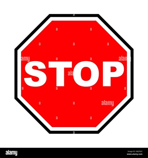 Vector Stop Sign Icon Stock Vector Image Art Alamy