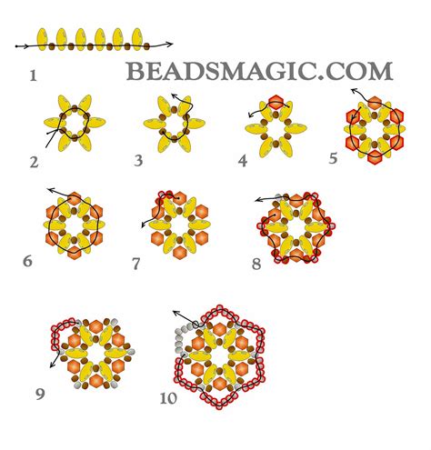 Free Pattern And Video Tutorial For Earrings Chamomile Beads Magic