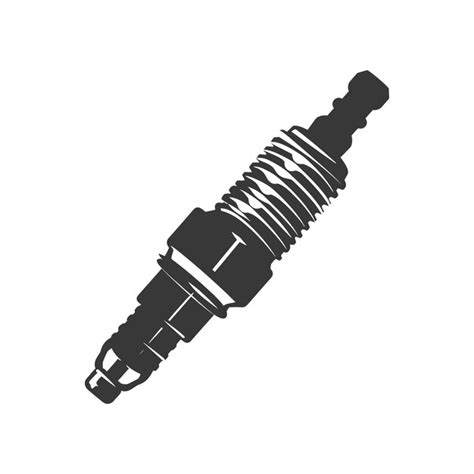 Premium Vector Silhouette Spark Plug Black Color Only