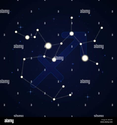 Sagittarius The Archer Constellation And Zodiac Sign On The Starry