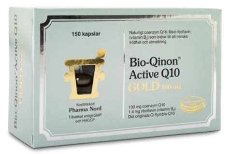 Köp Pharma Nord Bio Qinon Active Q10 Gold 100 mg Kapslar 150 st på