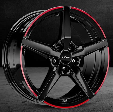 RONAL Felgen Im Onlineshop Zu Toppreisen 7 5x17 JETBLACK RED RIM