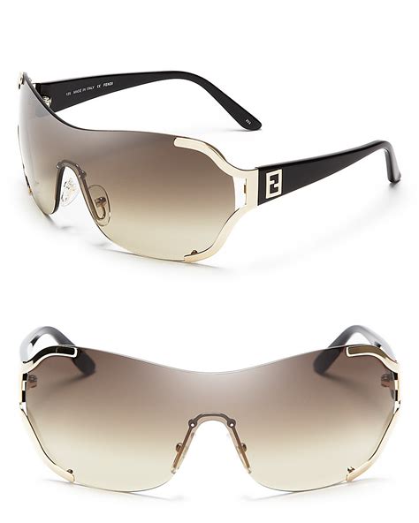 Fendi Metal Frame Shield Sunglasses Bloomingdales