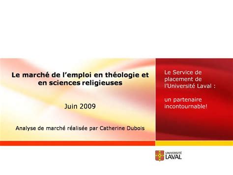 Ppt Le March De L Emploi En Th Ologie Et En Sciences Religieuses Juin