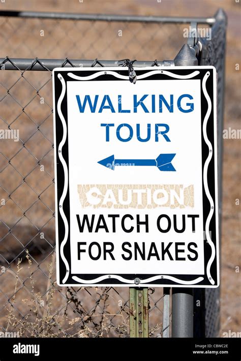 Caution Watch Out For Snakes Sign Stock Photo Alamy