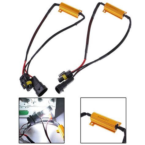 2Pcs 9005 9006 HB3 HB4 LED Decoder Car Load Resistor Warning Canceller