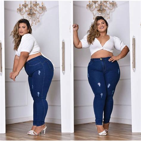 Calça Jeans Feminina Plus Size Cintura Alta Lycra Strech Elastano