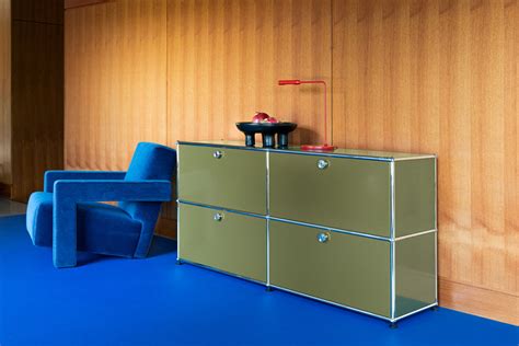 Usm Haller Sideboard Mit Klappen Sonderedition Olivgr N