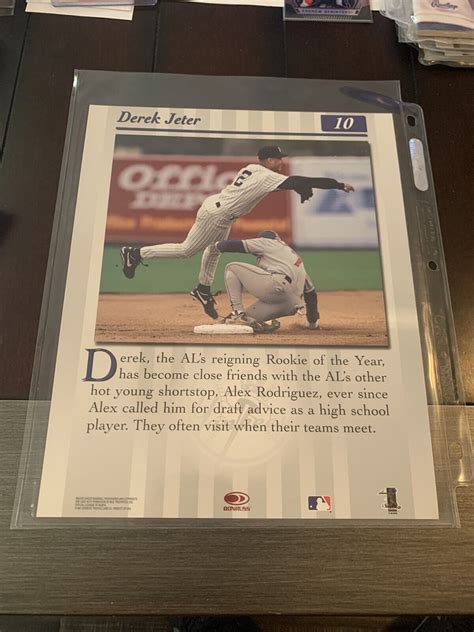 DEREK JETER 1997 DONRUSS STUDIOS PORTRAIT 10 NM MT 8x10 New York