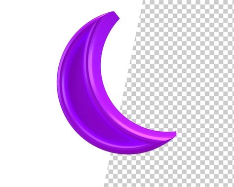 Ramadan Halbmond Auf Einem Transparenten Hintergrund Lila Symbol D