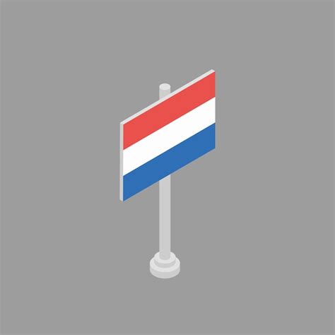 Ilustraci N De La Plantilla De La Bandera De Luxemburgo Vector Premium