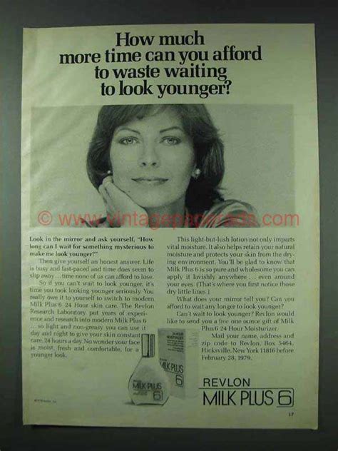 1978 Revlon Milk Plus 6 Ad Time Waste Waiting Di0053