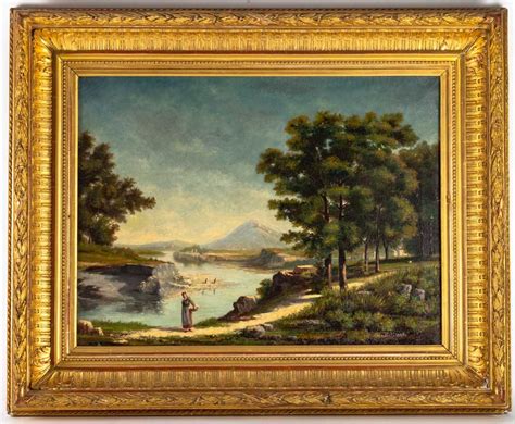 Proantic Oil On Canvas Landscape Scene Signed Armand End XIXth