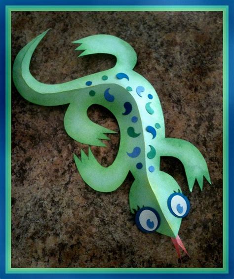 Diy Paper Lizard Craft For Camper Decor