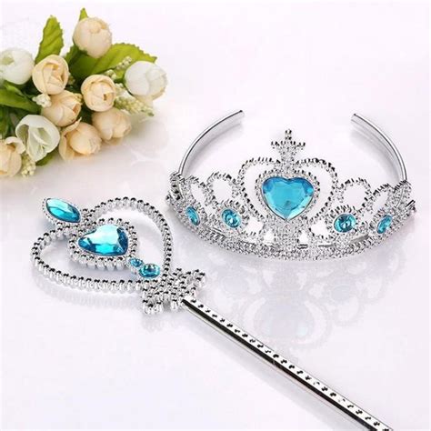 Jual Crown Aksesoris Mahkota Dan Tongkat Princess Putri Frozen Elsa