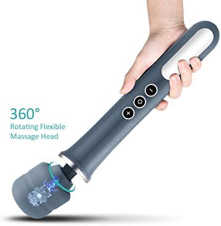 Cordless Handheld Wand Massager with 10 Vibrate Modes & 5 Powerful Speeds. MANFLY Electric Deep ...