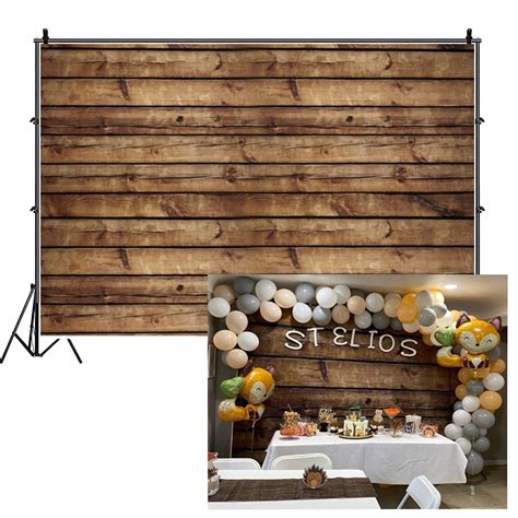 Buy LFEEY 12x8ft Rustic Wood Backdrops For Photography Vintage Brown