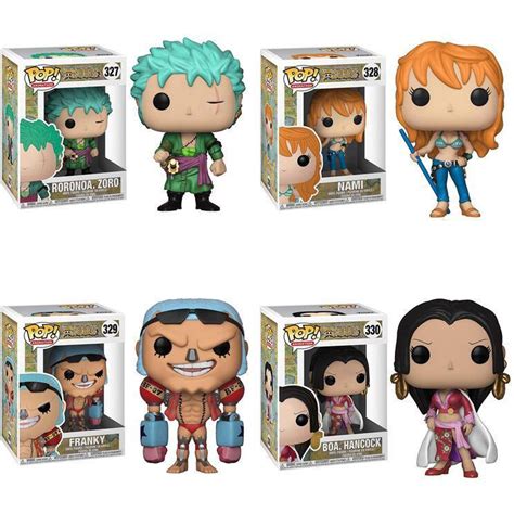 Funko Pop One Piece Nami 328 Roronoa Zoro 327 Frankus 329 Boa Hanlock 330 Figure Model Toy