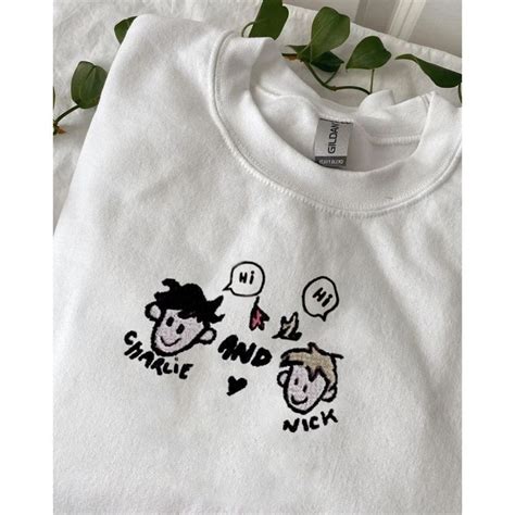 Embroidered Heartstopper Hi Charlie And Nick Sweatshirt Hi Speach