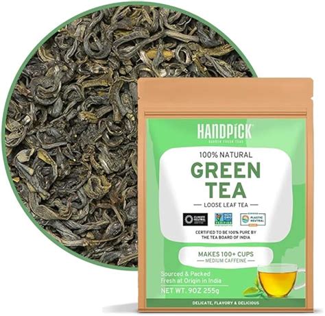 HANDPICK Green Tea Loose Leaf 255g 9oz 100 Cups Non GMO 100