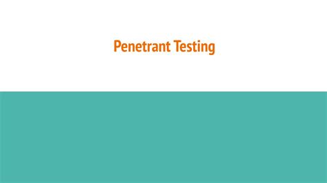 Introduction To Non Destructive Testing And Types Of Ndt Ppt