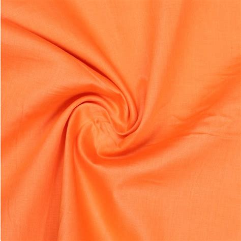 Orange Cotton Satin Fabric Tailoringindia